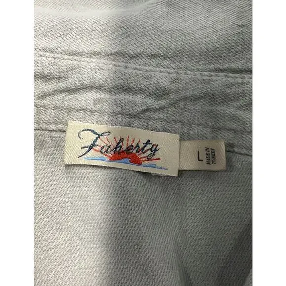 Faherty Arlie Day Jumpsuit Stone Gray Size L Minimalist Comfort Utility Classic - Picture 6 of 6